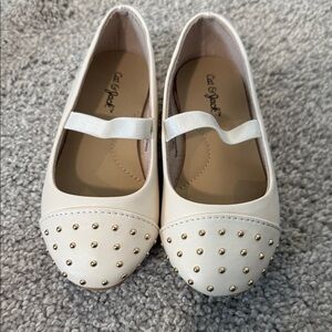 Cat & Jack Ivory Studded Dress Shoes